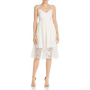NWT French Connection Stretch Cotton white midi Dress NWT Sz 12